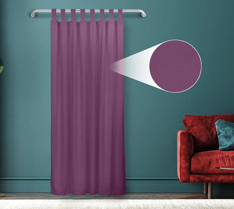 Штора Велюр матовый с креплением Петли v26. Фото 1