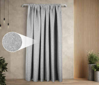 Штора Димаут Рогожка с креплением Кулиса v11. Фото 1