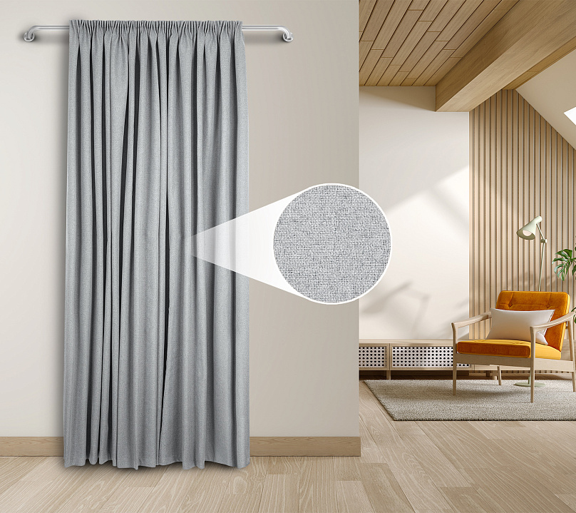 Штора Блэкаут Долли с креплением Шторная тесьма v03. Фото 1