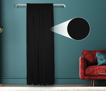 Штора Велюр матовый с креплением Шторная тесьма v33. Фото 1