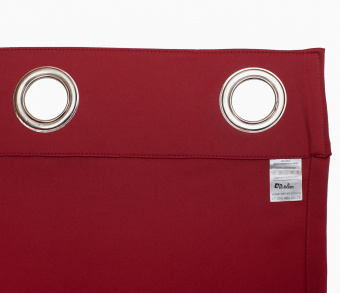 Шторы Премиум красные на люверсах. Фото 6