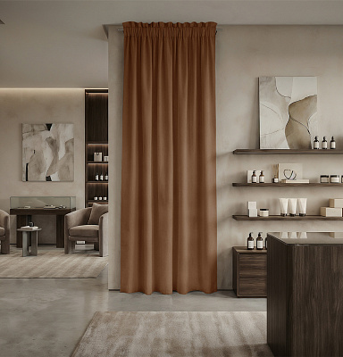 Штора Микровелюр с креплением v27 Кулиса с гребешком