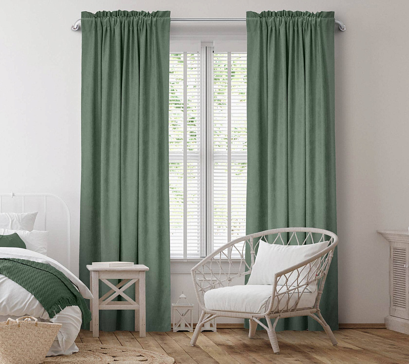 Канвас однотонные v31 с креплением Кулиска с гребешком . Фото 2