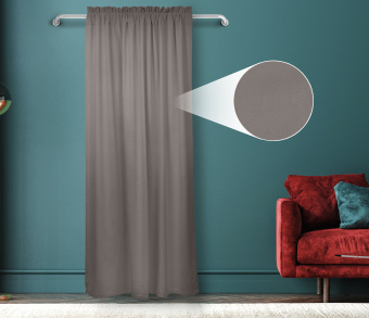 Штора Велюр матовый с креплением Кулиса с гребешком v11. Фото 1