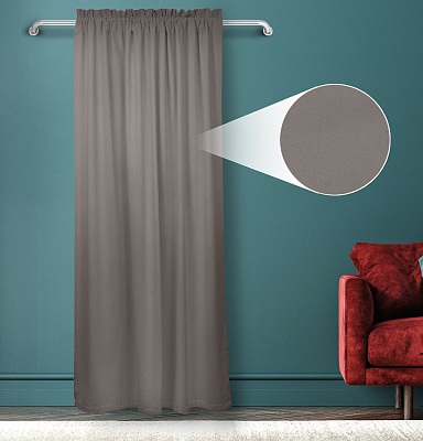 Штора Велюр матовый с креплением Кулиса с гребешком v11