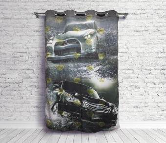 Шторы Премиум с логотипом на люверсах. Фото 3