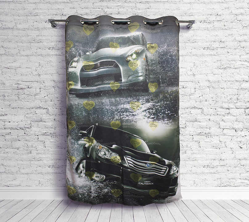 Шторы Премиум с логотипом на люверсах. Фото 3