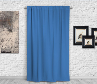 Шторы Премиум синие на кулиске. Фото 3