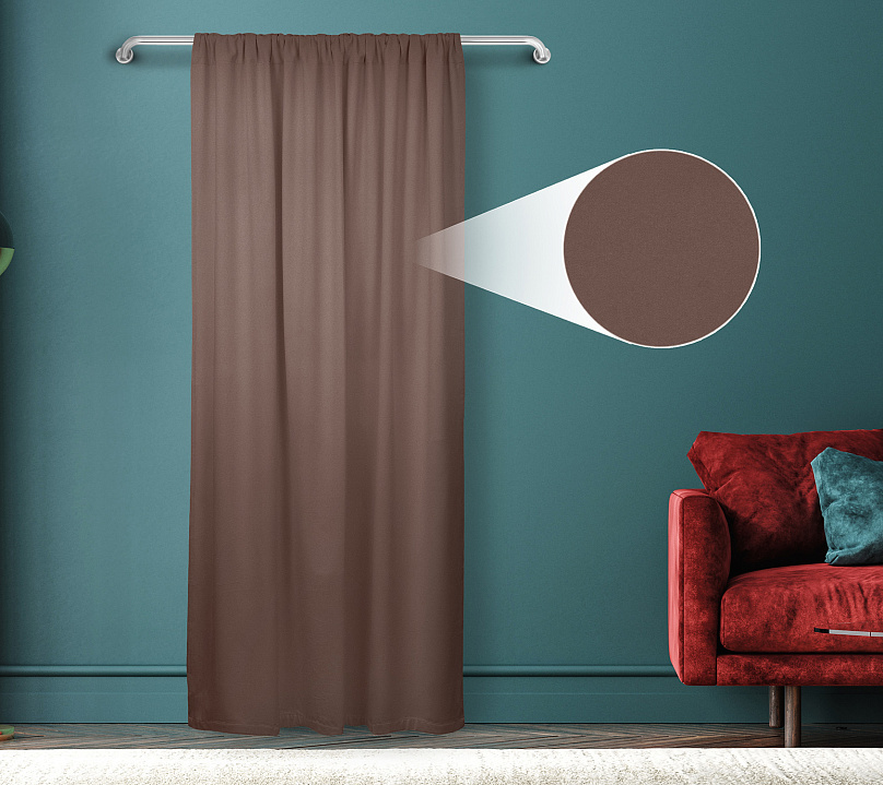 Штора Велюр матовый с креплением Кулиса v08. Фото 1