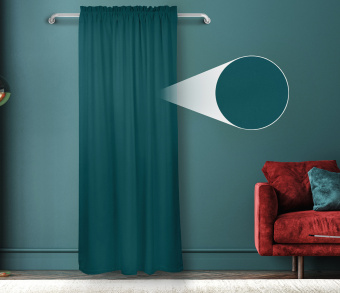 Штора Велюр матовый с креплением Кулиса с гребешком v17. Фото 1