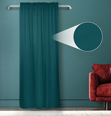 Штора Велюр матовый с креплением Кулиса с гребешком v17