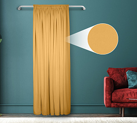 Штора Велюр матовый с креплением Шторная тесьма v22
