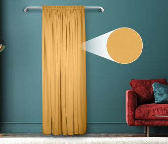 Штора Велюр матовый с креплением Шторная тесьма v22. Фото 1