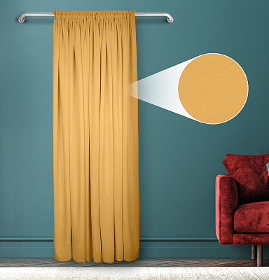 Штора Велюр матовый с креплением Шторная тесьма v22