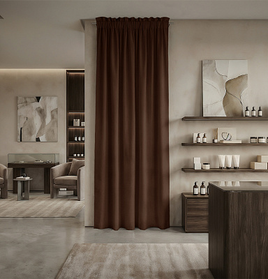 Штора Микровелюр v28 с креплением Кулиса с гребешком