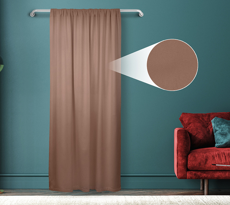Штора Велюр матовый с креплением Кулиса v06. Фото 1