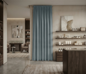 Штора Микровелюр v21 с креплением Шторная тесьма. Фото 1