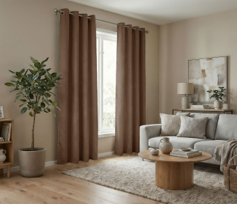 Штора Микровелюр v26 с креплением Люверсы. Фото 2