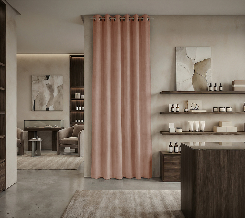 Штора Микровелюр v17 с креплением Люверсы. Фото 1