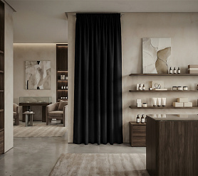 Штора Микровелюр v37 с креплением Шторная тесьма