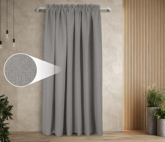 Штора Димаут Рогожка с креплением Кулиса с гребешком v10. Фото 1