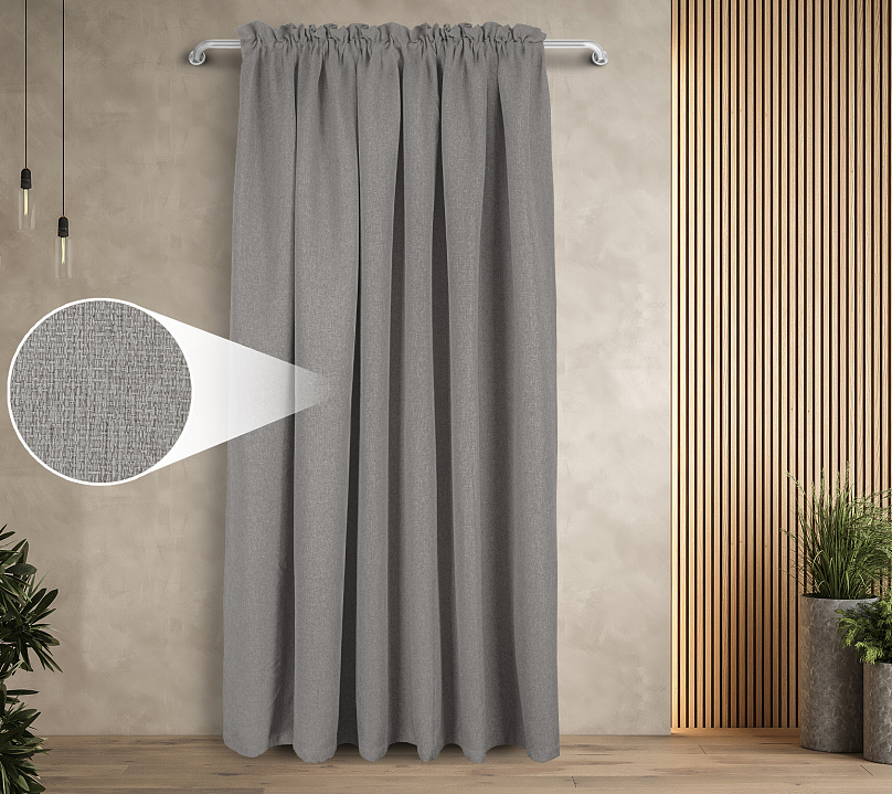 Штора Димаут Рогожка с креплением Кулиса с гребешком v10. Фото 1