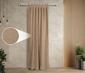 Штора Димаут Рогожка с креплением Петли с липучкой v05. Фото 1