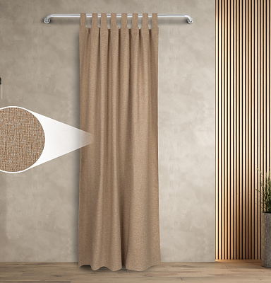 Штора Димаут Рогожка с креплением Петли с липучкой v05 блэкаут