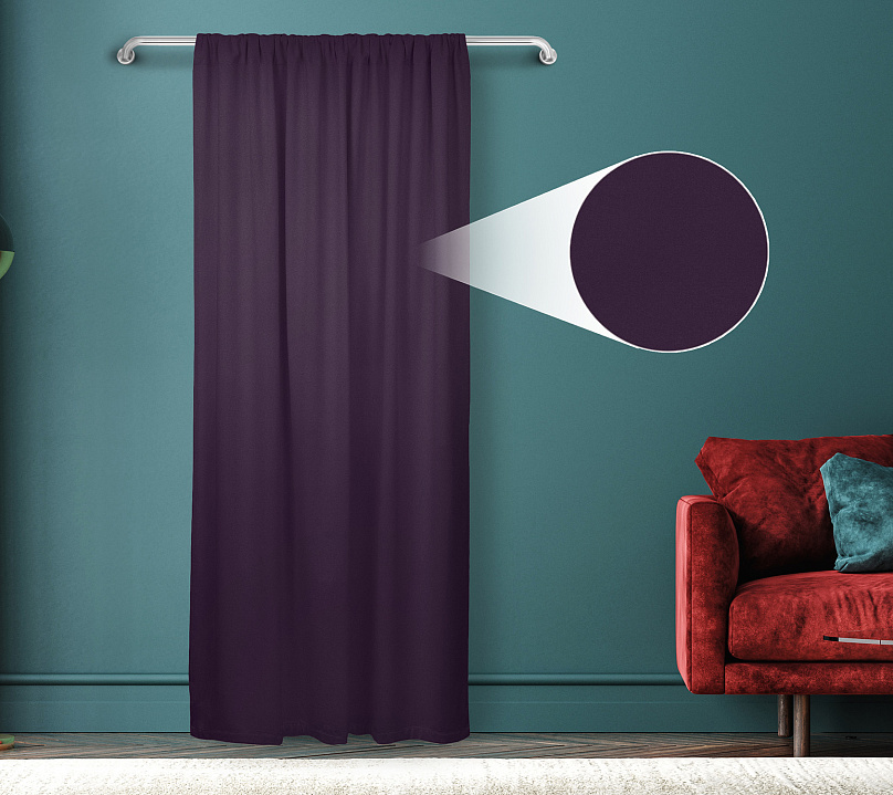 Штора Велюр матовый с креплением Кулиса v27. Фото 1