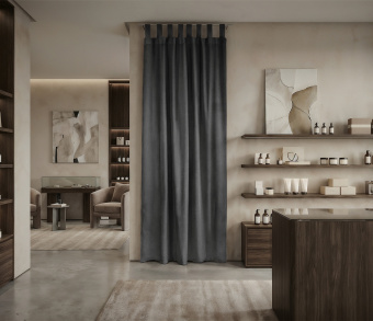 Штора Микровелюр v33 с креплением Петли. Фото 1