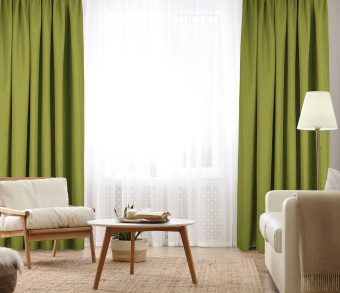 Штора Димаут Рогожка с креплением Петли с липучкой v20. Фото 2