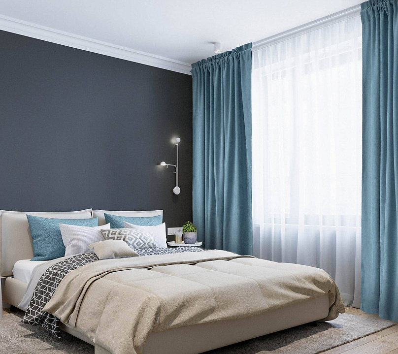 Канвас однотонные v30 с креплением Кулиска с гребешком . Фото 1