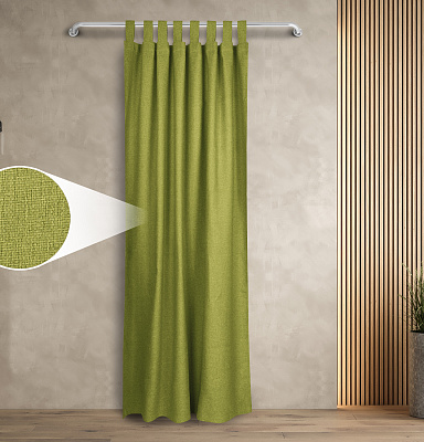 Штора Димаут Рогожка с креплением Петли с липучкой v20 блэкаут