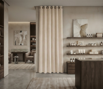 Штора Микровелюр v03 с креплением Люверсы. Фото 1