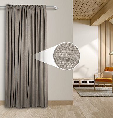 Штора Блэкаут Долли с креплением Шторная тесьма v05