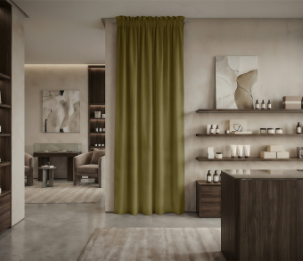 Штора Микровелюр v24 с креплением Кулиса с гребешком. Фото 1