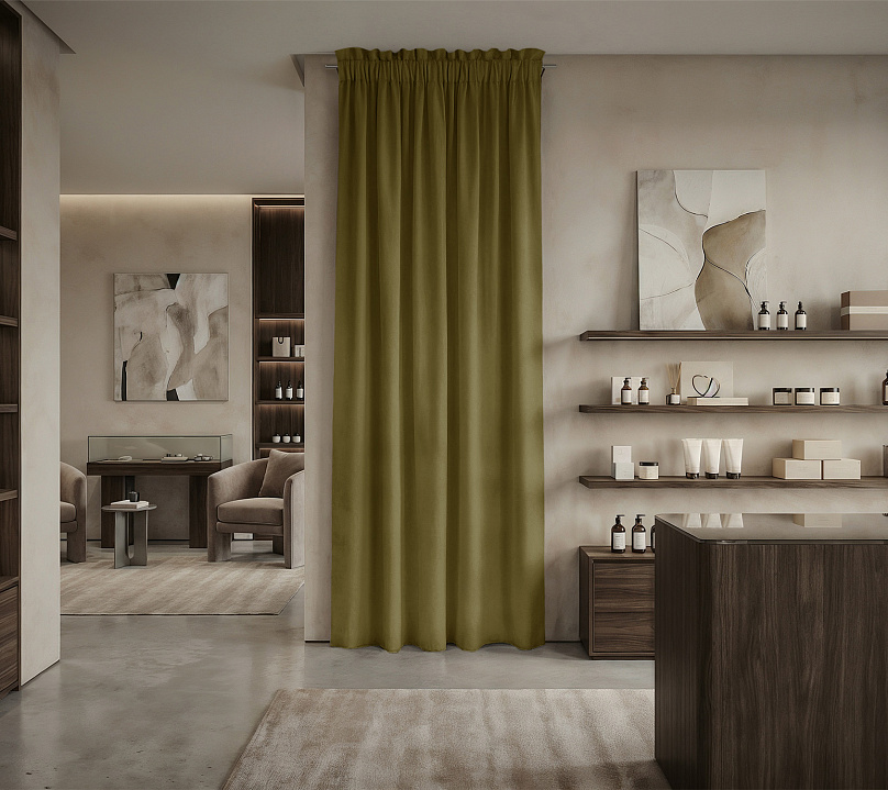 Штора Микровелюр v24 с креплением Кулиса с гребешком. Фото 1