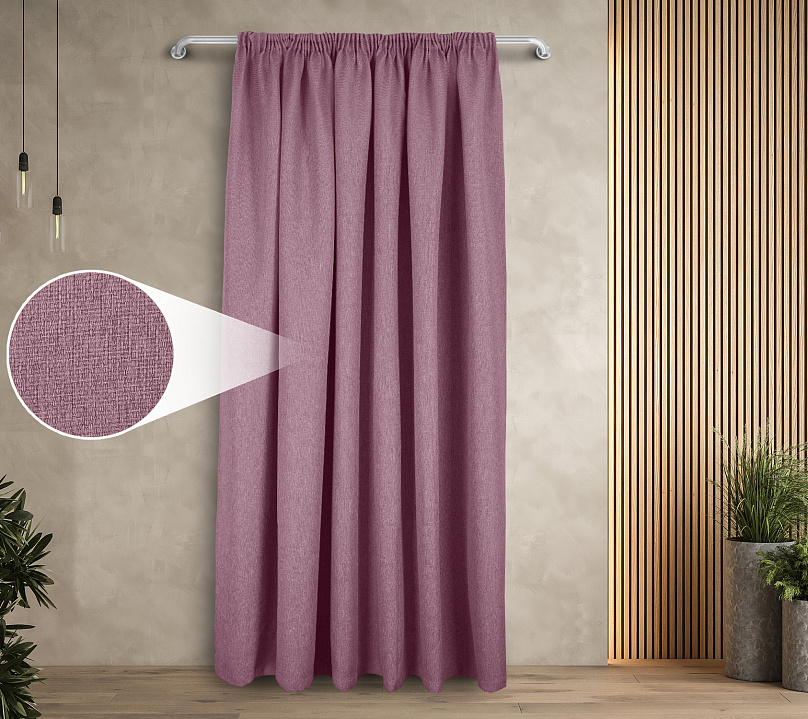 Штора Димаут Рогожка с креплением Шторная тесьма v23. Фото 1