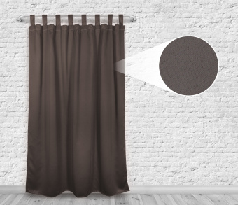 Шторы Премиум светло-коричневые на петлях без липучек. Фото 4