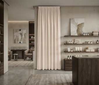 Штора Микровелюр v02 с креплением Шторная тесьма. Фото 1