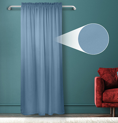 Штора Велюр матовый с креплением Кулиса с гребешком v19