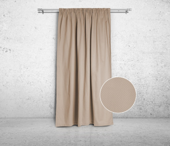 Шторы Стандарт бежевые на тесьме. Фото 3