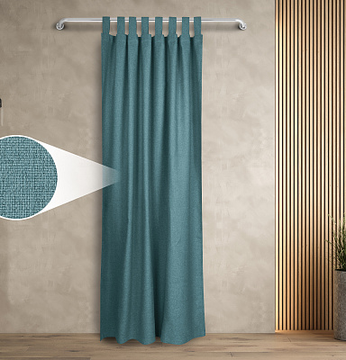 Штора Димаут Рогожка с креплением Петли с липучкой v17 блэкаут