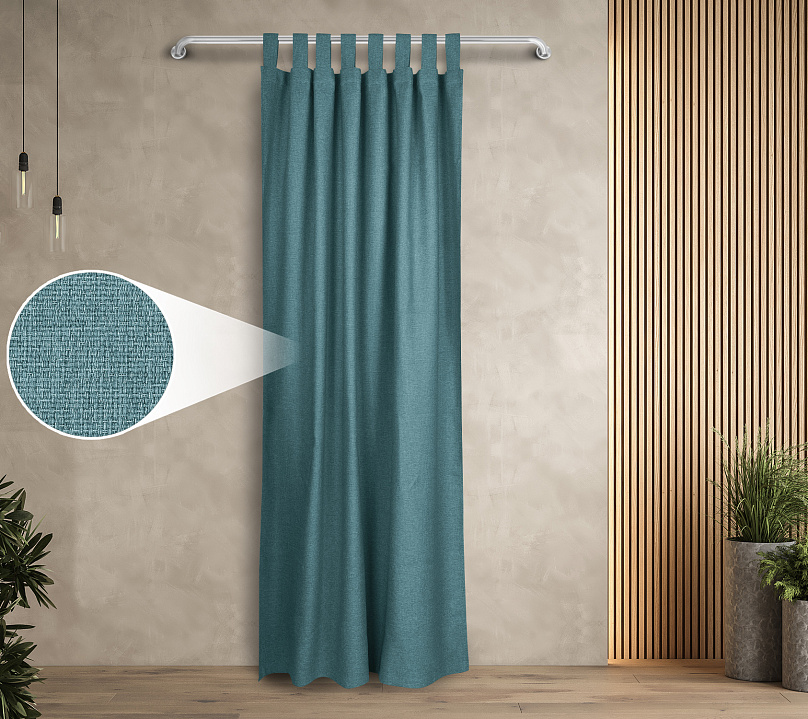 Штора Димаут Рогожка с креплением Петли с липучкой v17. Фото 1