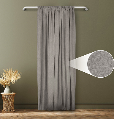 Санди однотонные v09 с креплением Шторная тесьма