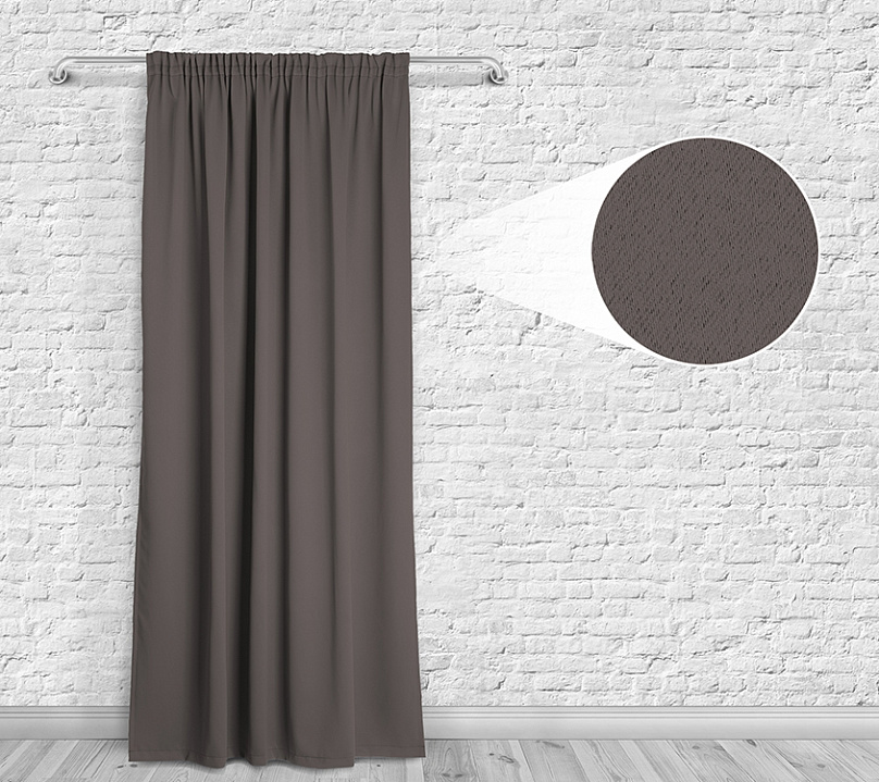 Шторы Премиум светло-коричневые на тесьме. Фото 4