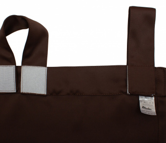 Шторы Премиум коричневые на петлях на липучках. Фото 6