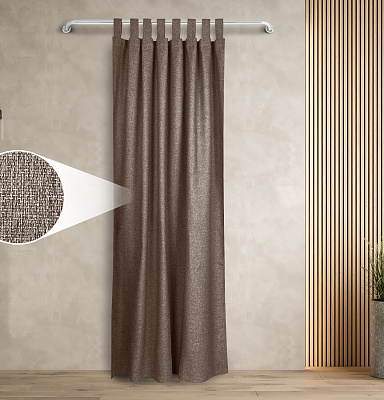 Штора Димаут Рогожка с креплением Петли v25 блэкаут