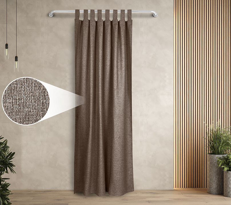 Штора Димаут Рогожка с креплением Петли v25. Фото 1