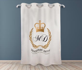 Шторы Премиум с логотипом на люверсах. Фото 9